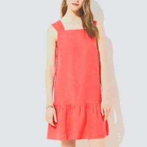 NWT  Loft women's med. drop waste linen dress